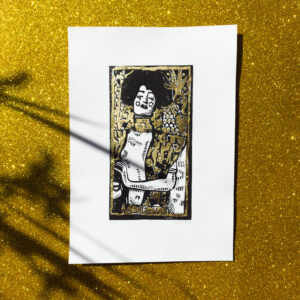 Judith in Gold Lino Print Limited Edition