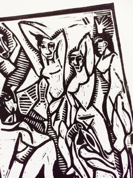 Les Demoiselles d'Avignon Lino Print